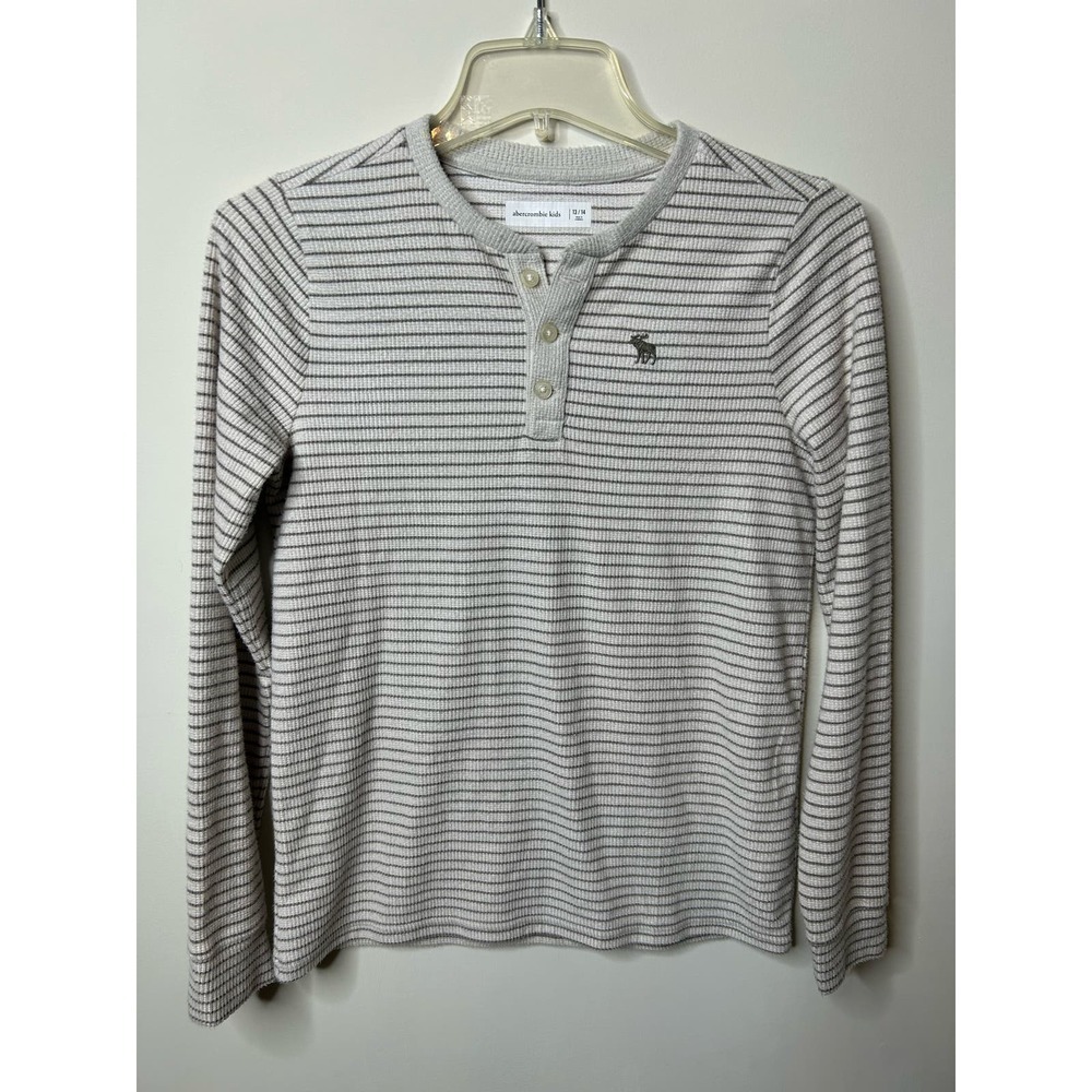 Abercrombie Kids Size 13/14 long sleeve buttons henley